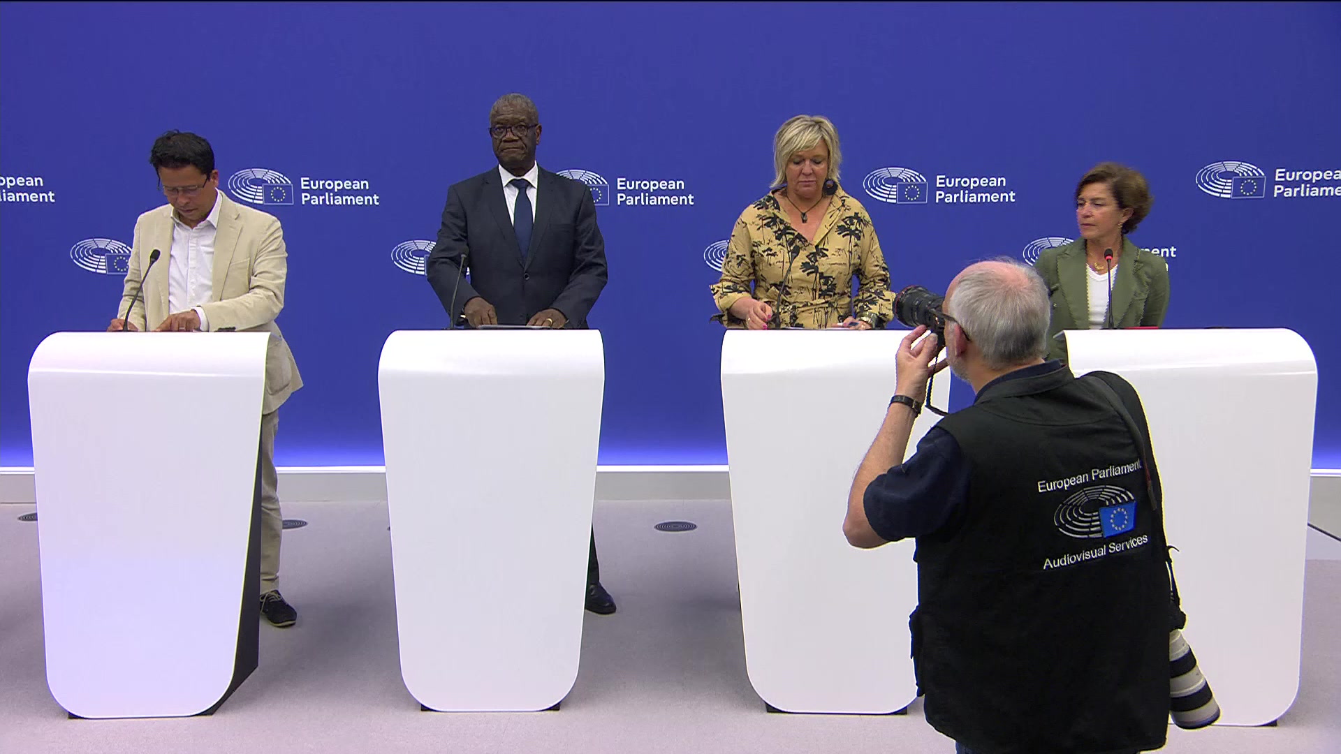 Press conference by Hilde VAUTMANS (RE, BE), Chair of UE/ACP delegation and Denis MUKWEGE, 2014 Sakharov Prize and 2018 Nobel Peace Prize laureate, on combating sexual violence in the DRC and beyond